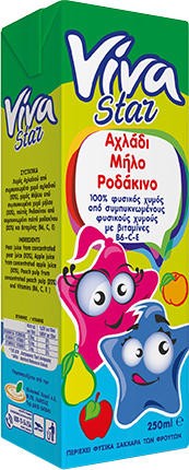 VIVA STAR BOY ΧΥΜΟΣ ΑΧΛΑΔΙ ΜΗΛΟ ΡΟΔΑΚΙΝΟ 250ML
